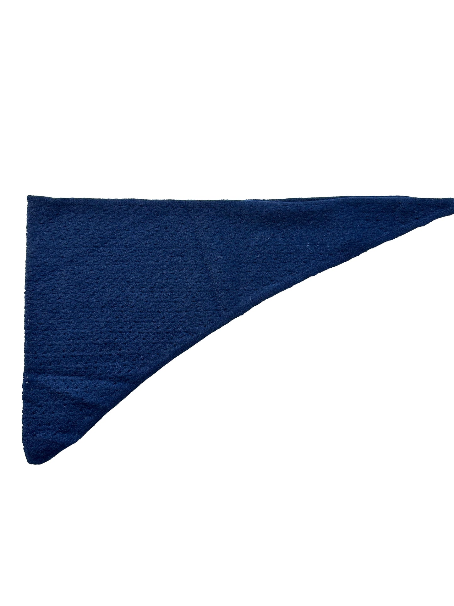 The Ox Haven Triangle Scarf XO-Cable Navy