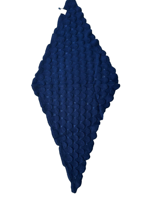 The Ox Haven Diamond Scarf Navy