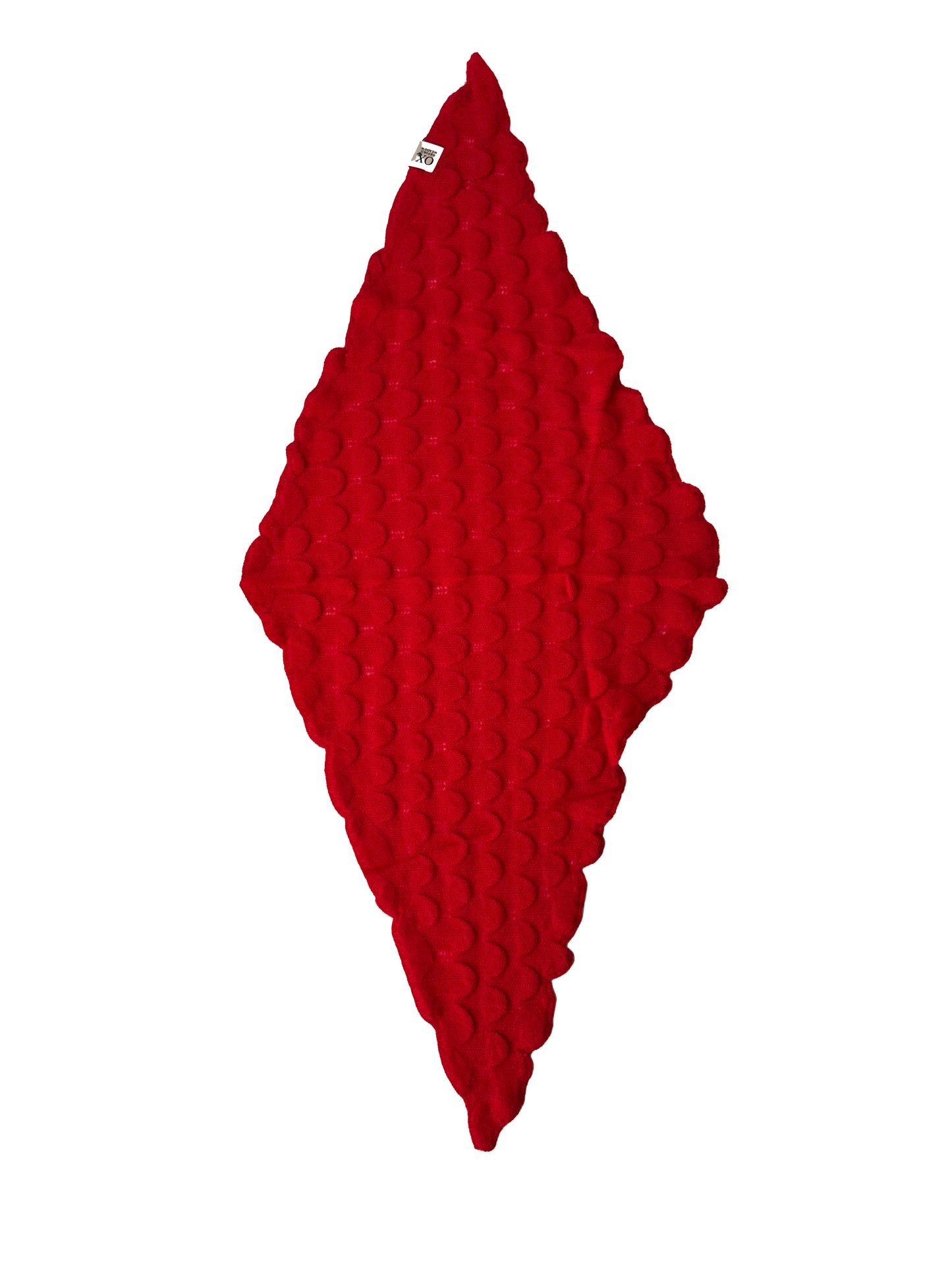 The Ox Haven Diamond Scarf Red