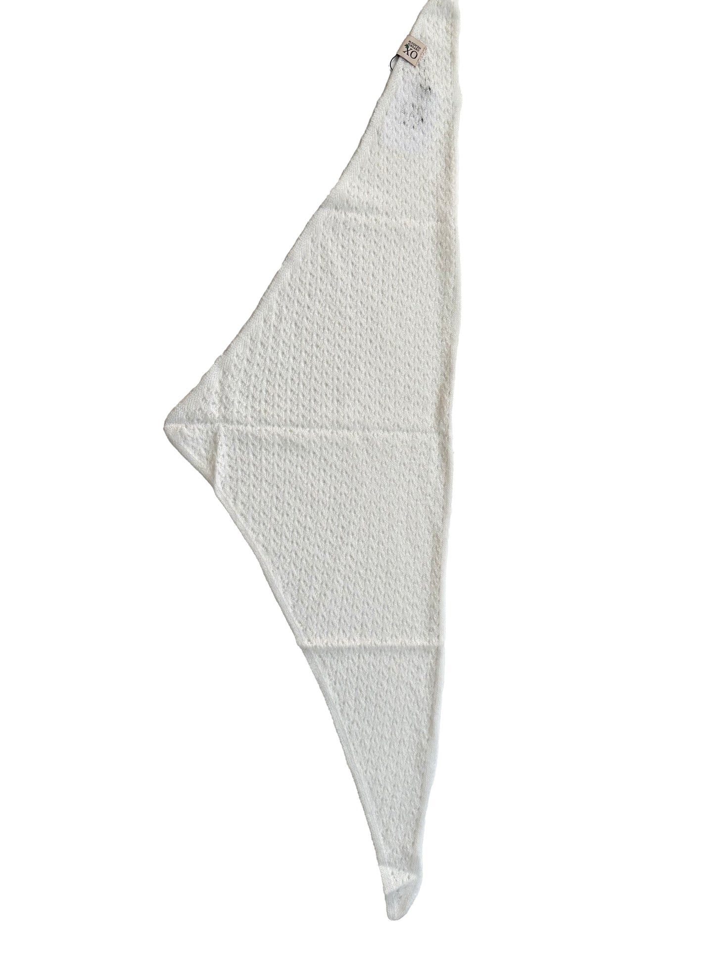 The Ox Haven Triangle Scarf XO-Cable Cream