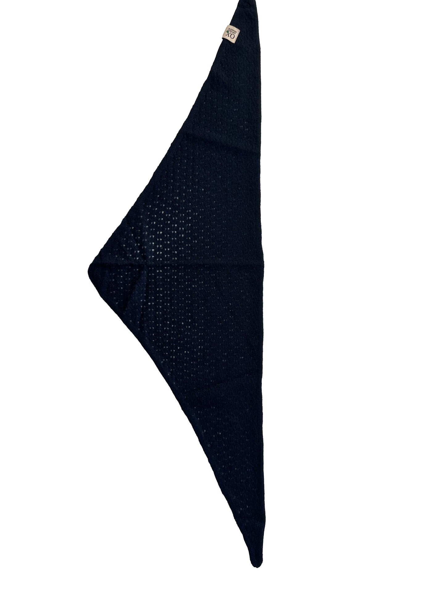 The Ox Haven Triangle Scarf XO-Cable Navy