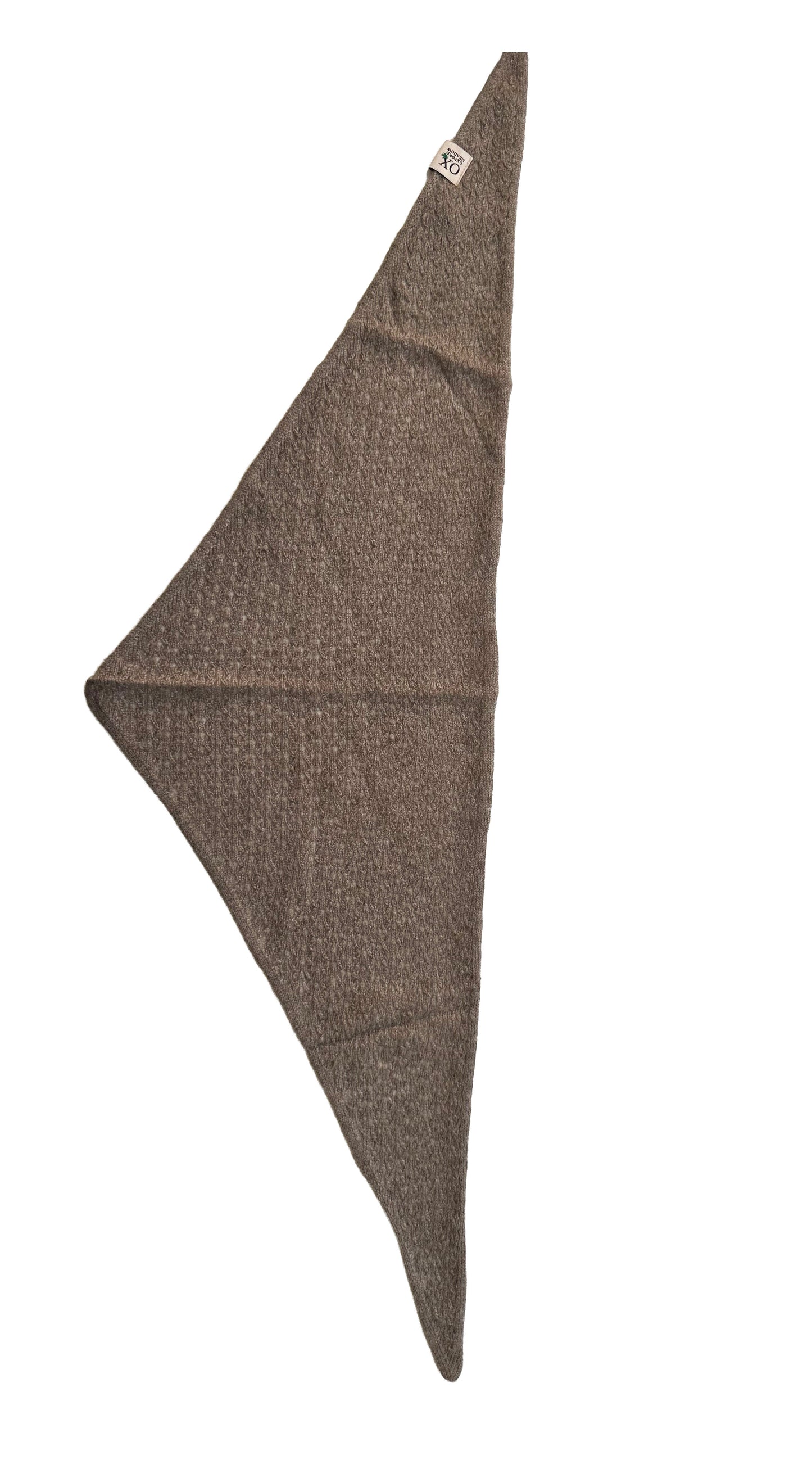 The Ox Haven Triangle Scarf XO-Cable Organic Brown