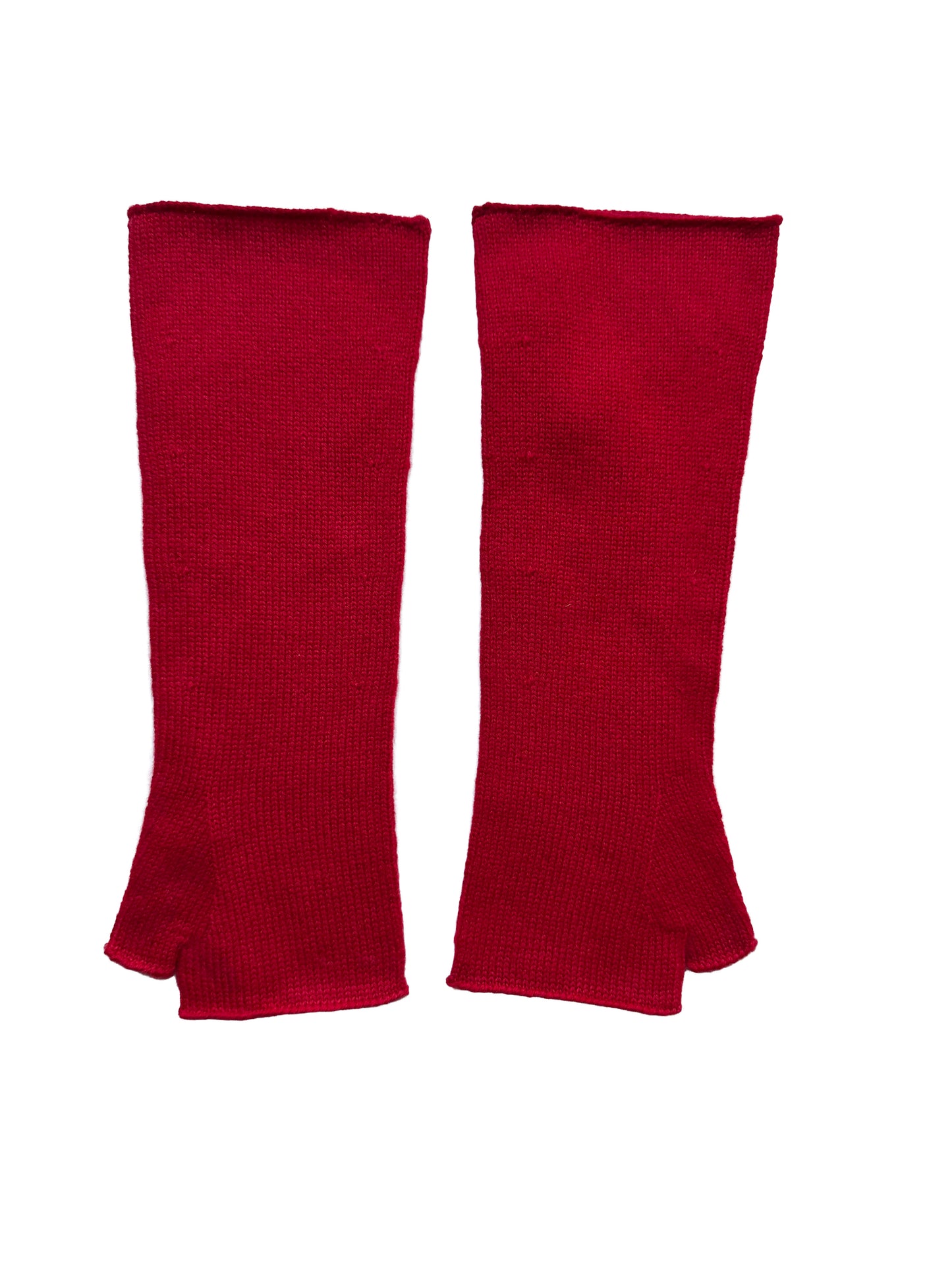 The Ox Haven Fingerless Gloves Red Long Unisex