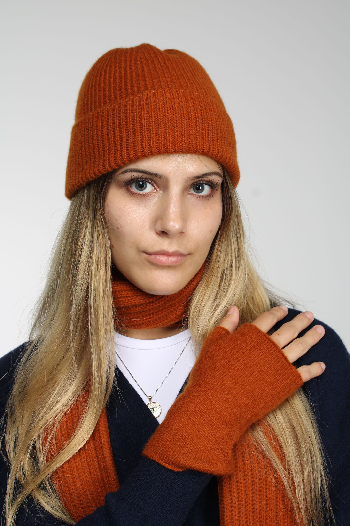 The Ox Haven Fingerless Gloves Deep Copper Short Unisex