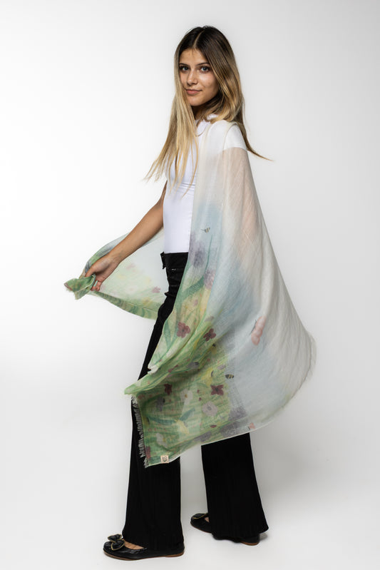 The Oxford Meadow Silky Cashmere Shawl